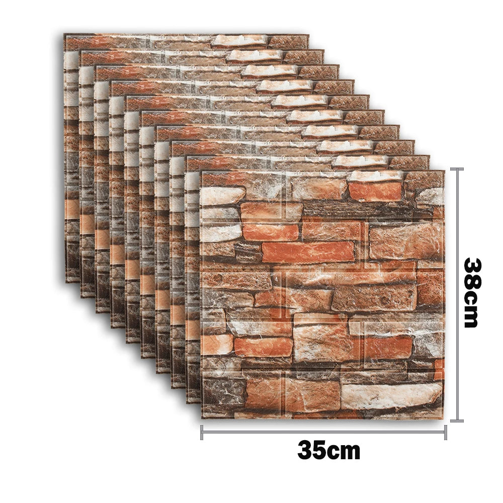 25Pcs 3D Wall Stickers Self Adhesive Wallpaper Panel Home Decor Living Room Bedroom Decoration Bathroom Kitchen House Sticker