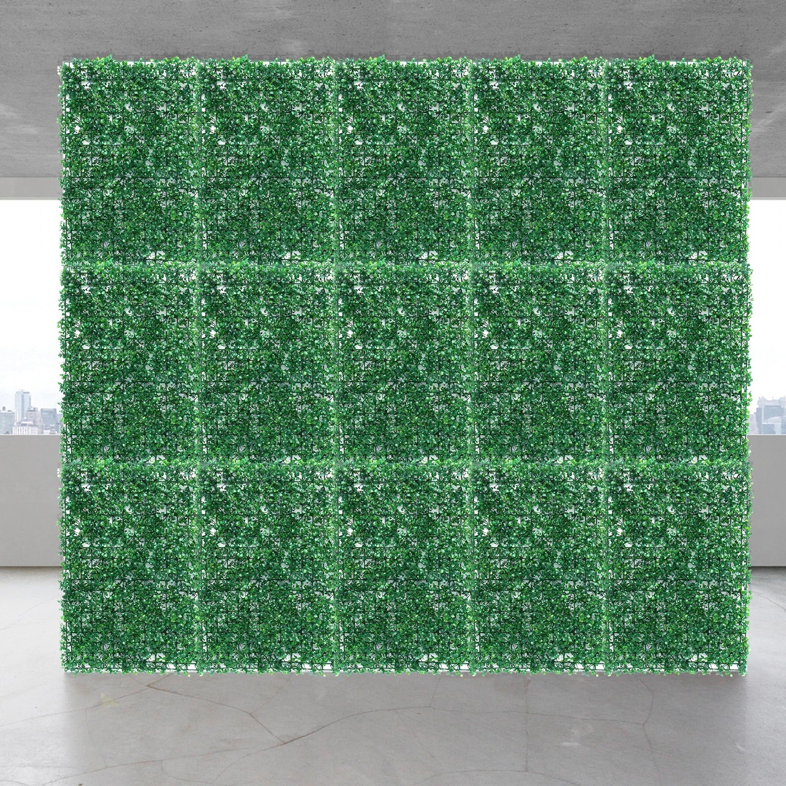 12PCS Luxury Artificial Grass Panels 60X40X4Cm PE Green Privacy Fence Wall for Outdoor Garden Patio Yard Decor Easy Install