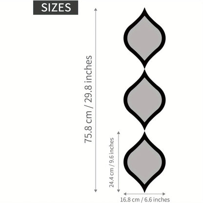 3Pcs Modern Tear Drop Mirror Wall Decor, Bedroom Living Room Decor Boho Moon Wall Decor Home Bedroom Decor Living Room Decor