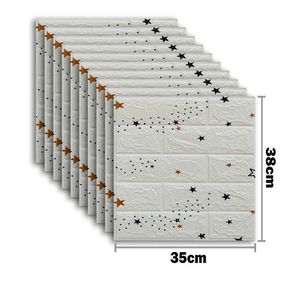25Pcs 3D Wall Stickers Self Adhesive Wallpaper Panel Home Decor Living Room Bedroom Decoration Bathroom Kitchen House Sticker