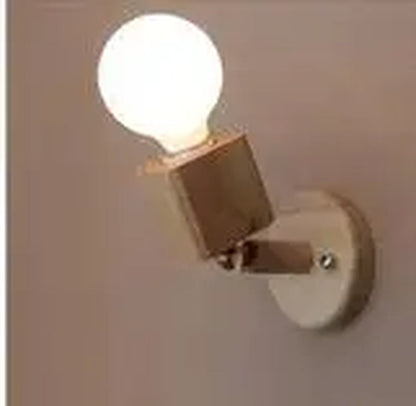 2Pcs Japanese Solid Wood Wall Lamps Modern Living Room Bedroom Bedside Aisle Lamps Bathroom E27 Rotatab Mirror Light