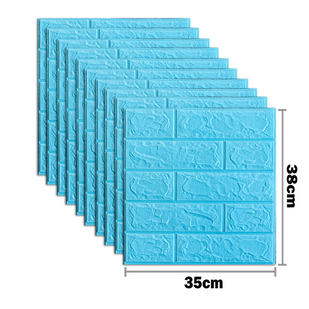 25Pcs 3D Wall Stickers Self Adhesive Wallpaper Panel Home Decor Living Room Bedroom Decoration Bathroom Kitchen House Sticker