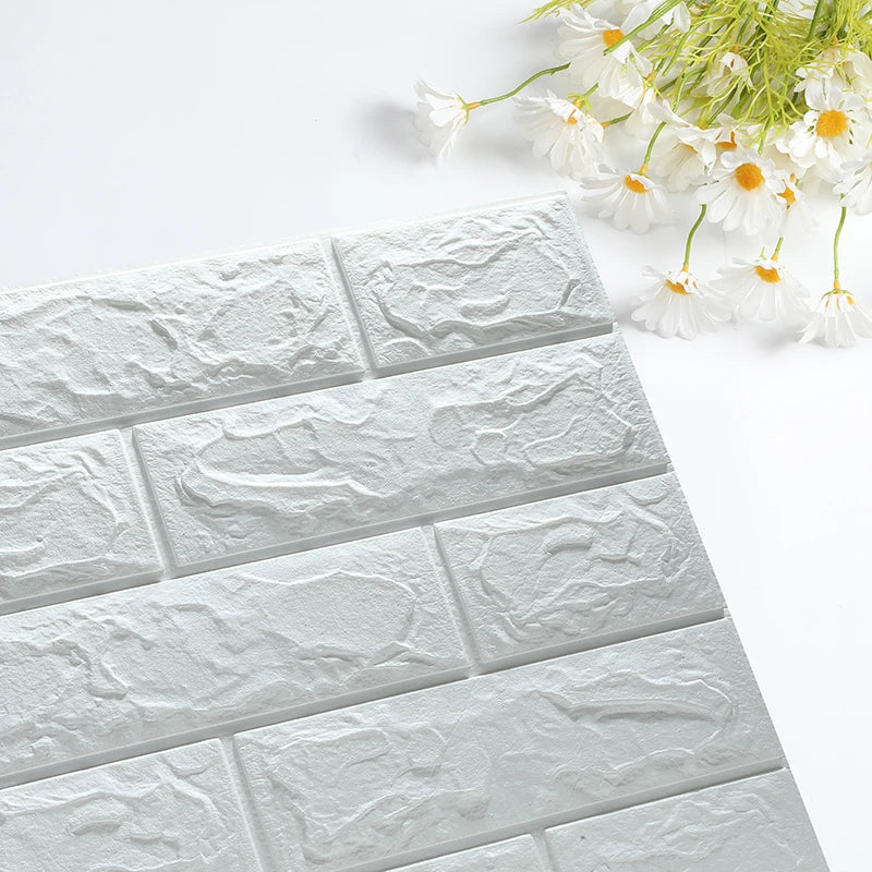 25Pcs 3D Wall Stickers Self Adhesive Wallpaper Panel Home Decor Living Room Bedroom Decoration Bathroom Kitchen House Sticker